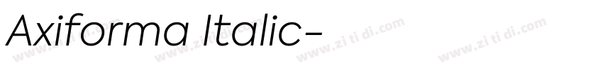 Axiforma Italic字体转换